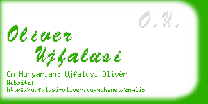 oliver ujfalusi business card